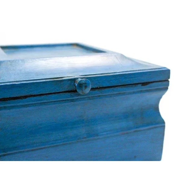 Blue Wooden Accessory Storage Box Very versatile as you can use in any area of the home or office, accent in a bookcase,...