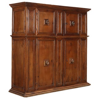 Antique Cupboard with Walnut Doors For Sale