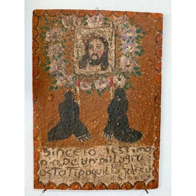 Collection of Mexican Prayer Plaques "Retablos Ex-Votos" from 1950s and 1960s For Sale In Miami - Image 6 of 12