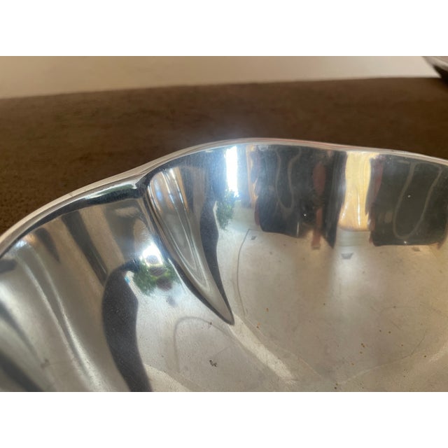 Mid-Century Modern 1990s Alloy Bowl 'Clover Leaf' by Nambe For Sale - Image 3 of 6