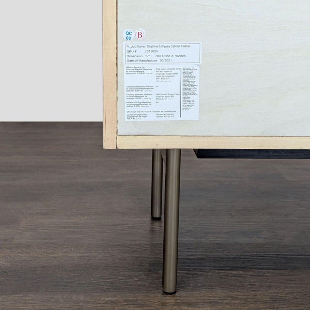 Wood West Elm Delphine Cabinet For Sale - Image 7 of 9