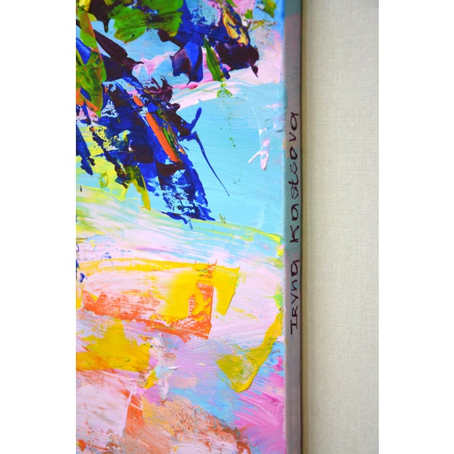 Contemporary "Palm Trees 3." Original Abstract Painting For Sale - Image 3 of 9