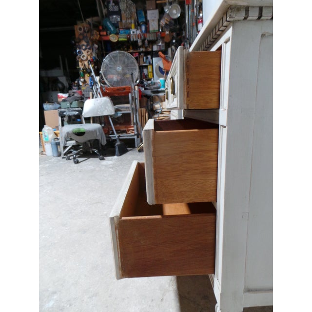 Antique White Gustavian Style 3 Drawer Chest of Drawers For Sale - Image 8 of 14