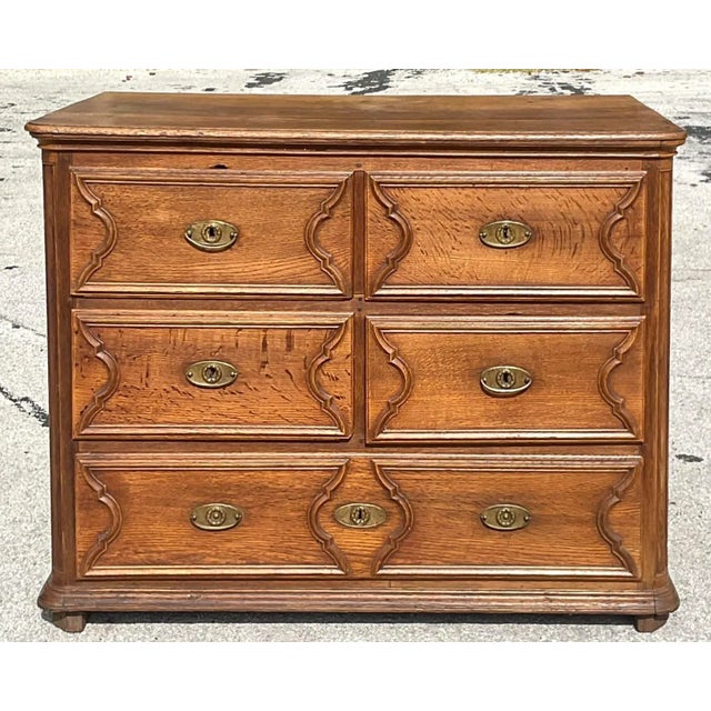 Vintage English Georgian Style Oak Gentleman’s Chest For Sale - Image 4 of 12
