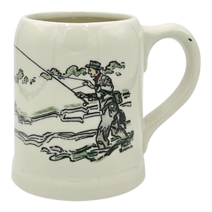 Vintage Paul Brown Fisherman Fishing Ceramic Mug