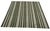 Textile Handmade Woolen Flat Weave Rug, Olive Green and White Striped Wool Rug - 8'x10' For Sale - Image 7 of 13