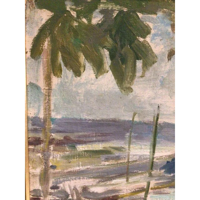 French Marina, 1930s, Oil Painting For Sale - Image 10 of 13