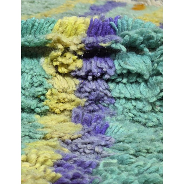 Colorful Morocan Boujad Wool Rug - 10 X 5.8 Ft For Sale - Image 4 of 6