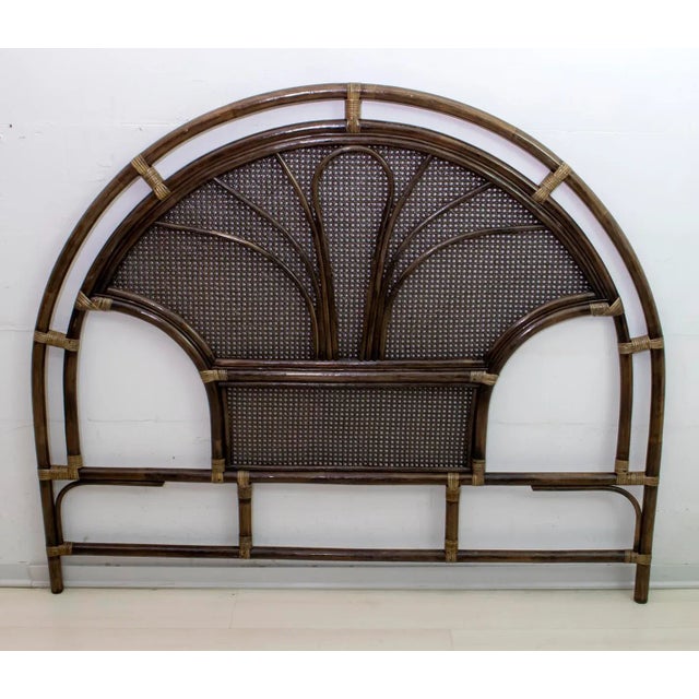 Mid-Century Bamboo and Rattan Double Headboard, 1970s For Sale - Image 9 of 9