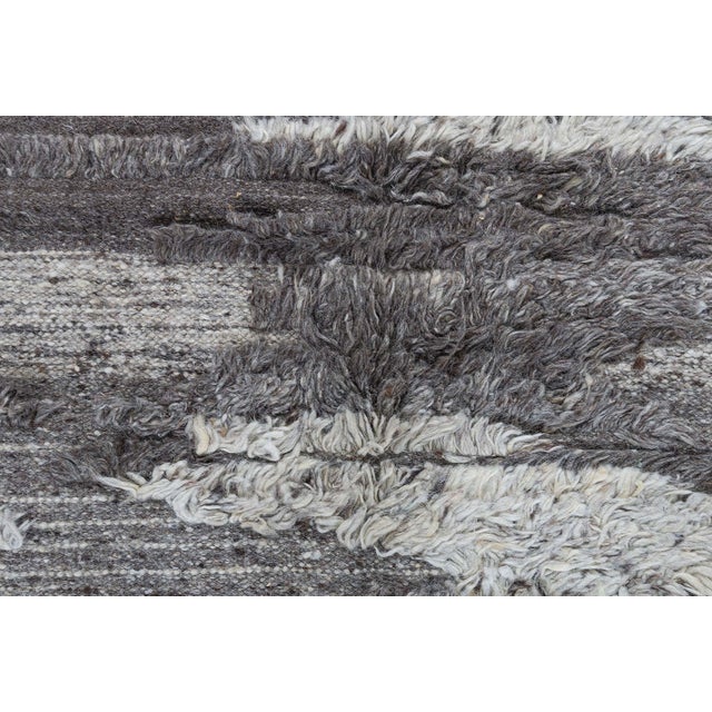 Persian Abstract Modern Tulu Nadu ‘Beige Strata’ Wool Rug by Doris Leslie Blau For Sale - Image 3 of 7