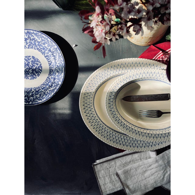 1950s 1950s English Ironstone Serving Bowl and Platter by George & Sons - 2 Pieces For Sale - Image 5 of 12