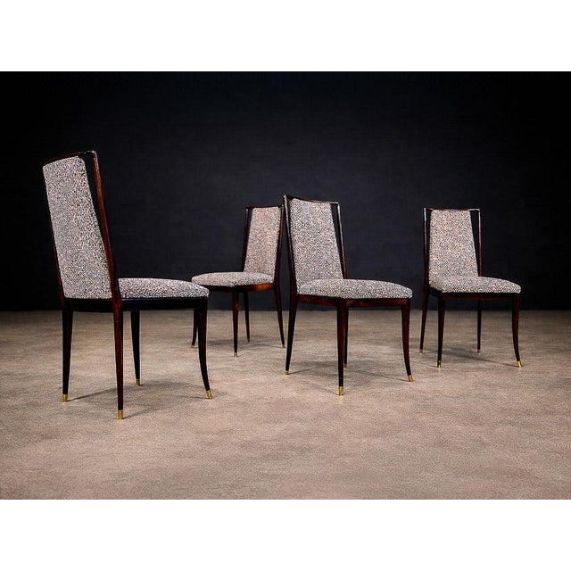 Giuseppe Scapinelli Set of Four Brazilian Modern Dining Chairs in Rosewood by Giuseppe Scapinelli, 1950s - Lot 352 For Sale - Image 4 of 12