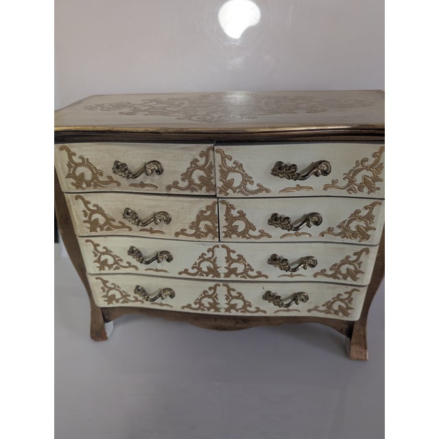 Vintage Florentine Italian Jewelry Music Box For Sale - Image 14 of 17