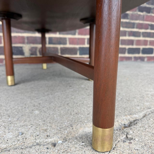 Wood Refinished Mid Century Modern Walnut Surfboard Coffee Table For Sale - Image 7 of 9
