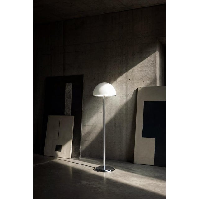 Vintage Swedish Chrome and White Acrylic Floor Lamp from Nybro Armaturfabrik, 1970s For Sale - Image 11 of 16