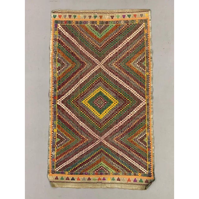 Large Vintage Turkish Kilim Rug For Sale - Image 11 of 11