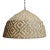 Beautiful hand crafted rattan natural and tea stained diamond weave pattern pendant light. Classic dome shape perfect for...