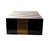 Mid 20th Century American Black Lacquer Box With Brass Inlay For Sale - Image 4 of 10