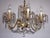 Brass Lead Crystal 24K Gold-Plated Six-Light Chandelier from Sölken Leuchten, 1970s For Sale - Image 6 of 12