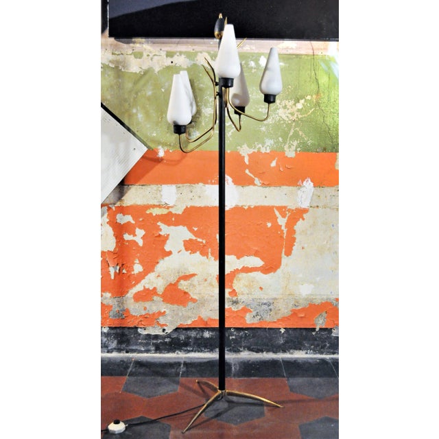 Vintage Iron and Brass Floor Lamp For Sale - Image 6 of 6