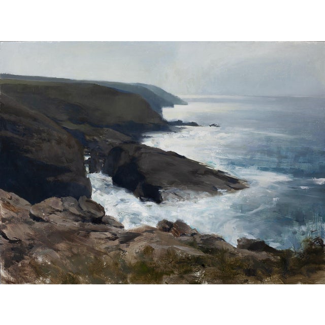 "A Distant Haze" is an oil on panel painting by Jon Doran, completed in 2026. Painted at Pendeen on Cornwall's north...