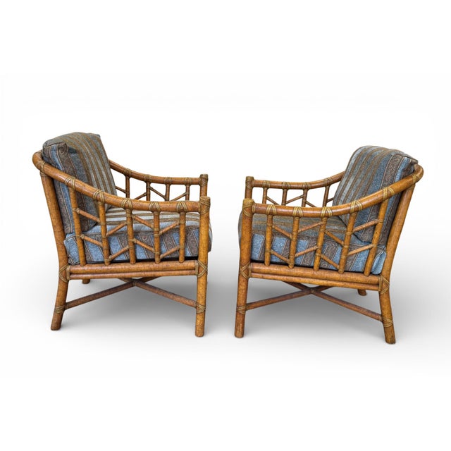 Mid 20th Century Vintage McGuire Organic Modern Lounge Chairs, a Pair For Sale - Image 5 of 16