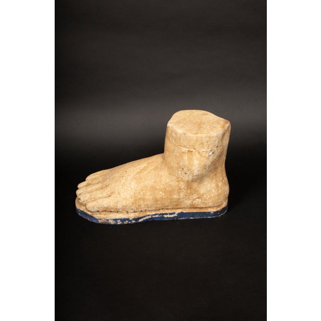 Mid 20th Century Step Back in Time: A Large Carved Wooden Foot with Character- 16"L For Sale - Image 5 of 5