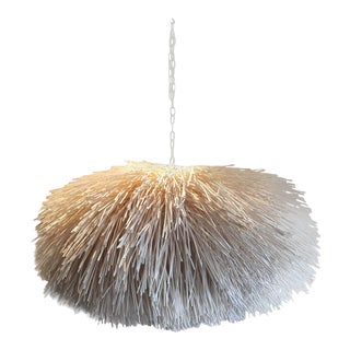Rattan "Sea Urchin" Messy Hair Pendant Lamp For Sale