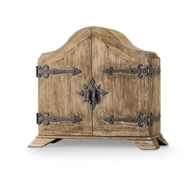 2020s Rustic Farmhouse Cabinet on Stand For Sale - Image 5 of 6