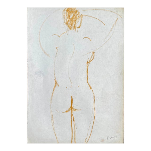 1970s Francois Chapuis Standing Female Nude From Rear For Sale