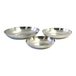 Sterling Silver Plate Serving Bowls, Set of 3