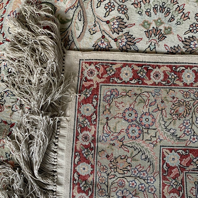 Vintage Silk Persian Style Rug For Sale - Image 4 of 8