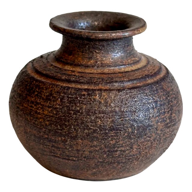 Small Ancient Style Hand-Crafted Studio Ceramic Art Vase from Metzner, West-Germany, 1960s For Sale