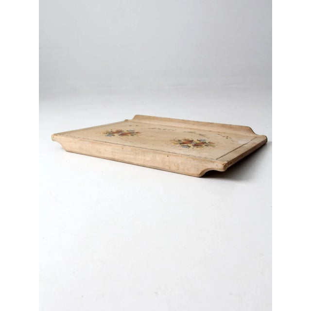 Farmhouse Antique Hand Painted Wood Noodle Board For Sale - Image 3 of 13