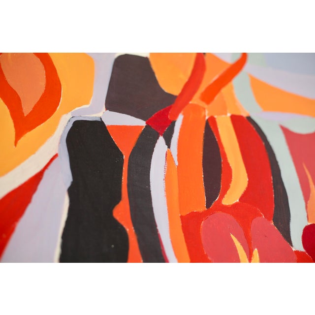 Psychedelic Composition, 1970s, Canvas Painting For Sale - Image 3 of 15