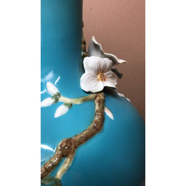Franz Vase with Almond Flowers For Sale - Image 6 of 6
