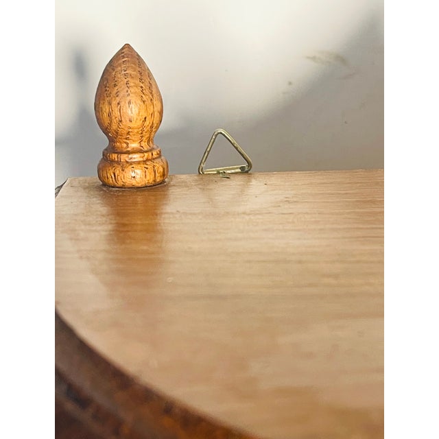 Antique Oak Multitier Wall Display Case Curio For Sale - Image 4 of 4