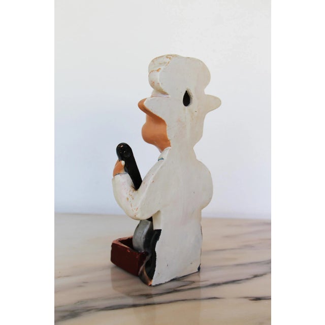 1950s French Earthenware Kitchen Wall Pig Matchbox Holder For Sale - Image 6 of 13