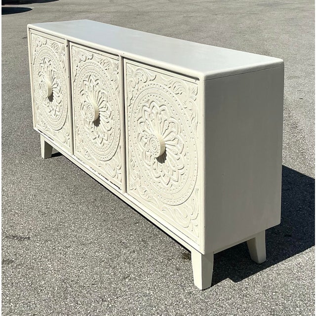 Vintage Hand Carved Credenza For Sale - Image 9 of 12