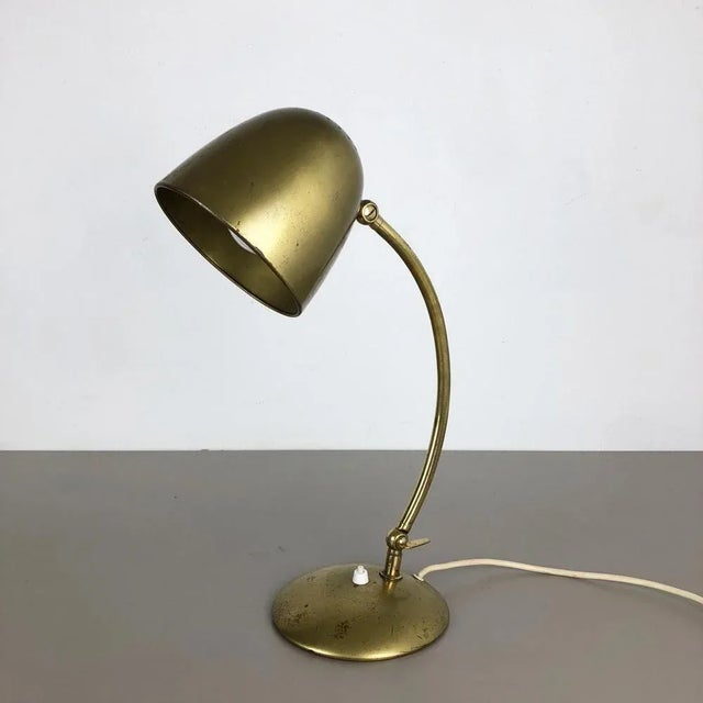 Brass Metal Table Light, Germany For Sale - Image 4 of 18