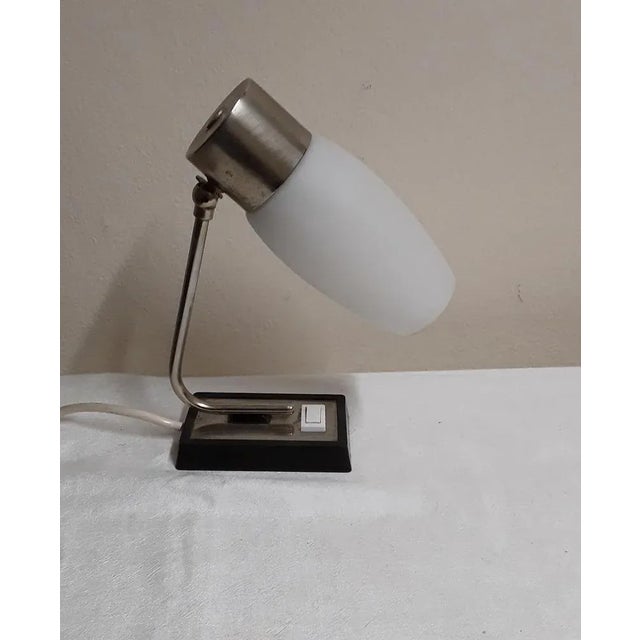 1970s Vintage Table Lamp with Gray Metal Foot, 1970s For Sale - Image 5 of 5