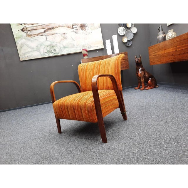 French Armchairs by Hugues Steiner for Steiner, 1940s, Set of 4 For Sale - Image 15 of 15