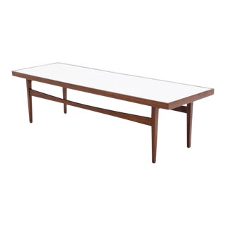 Mid-Century Modern Walnut Long Rectangular Coffee Table For Sale