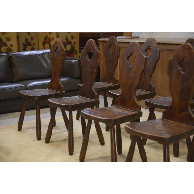 Vintage Monastery Chairs, 1950s, Set of 8 For Sale - Image 10 of 12