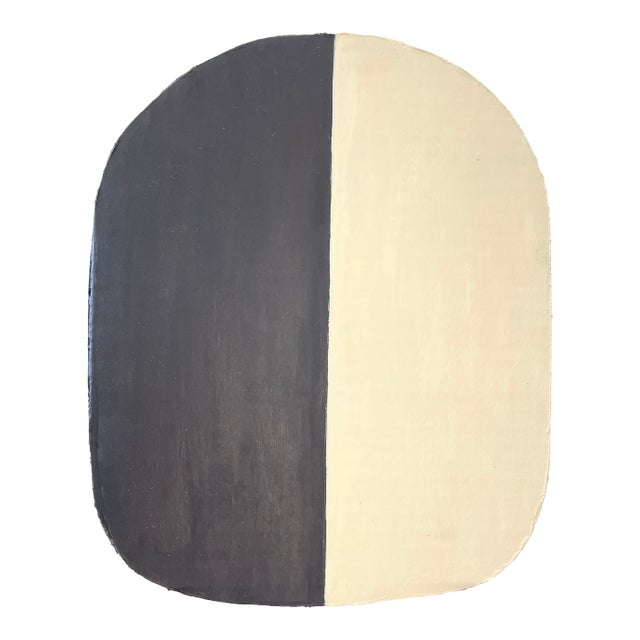 Cardboard Sculpture With Black and Cream For Sale