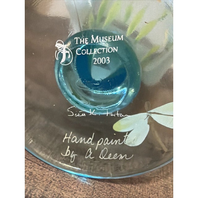 Fenton Art Glass Company Vintage Fenton Museum Collection Hand-Painted by A. Deem 7.5" Sean K. Fenton Vase For Sale - Image 4 of 6