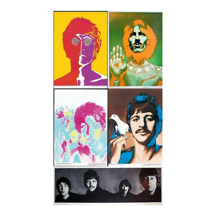 The Beatles Set 5 Posters Richard Avedon 1967 Original Printing