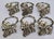 Bring sculptural vineyard charm to the table with this set of six vintage Arthur Court grapevine napkin rings, each richly...