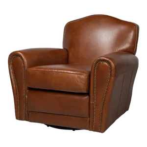 Deco Style Leather Club Chair