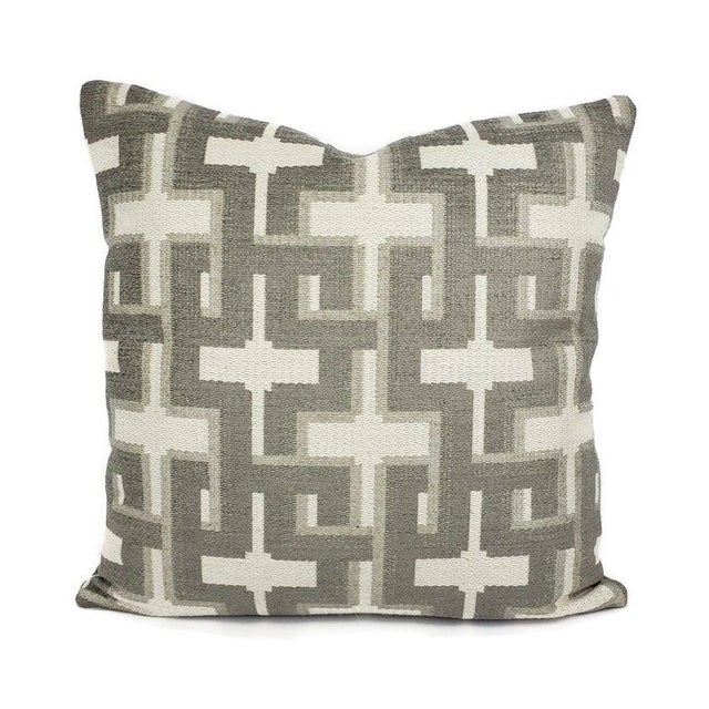Gray Jim Thompson Langham in Grey Pillow Cover For Sale - Image 8 of 8